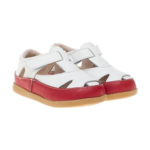 Blake Sandals in Red and White