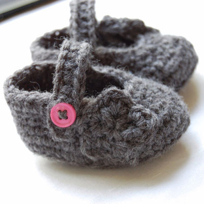 Charcoal Mary Jane Booties