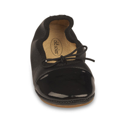 Black Patent Toe Ballet Flats