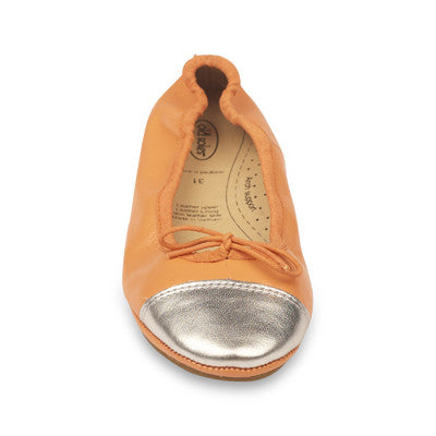 Breeze Ballet Flat in Coral and silver