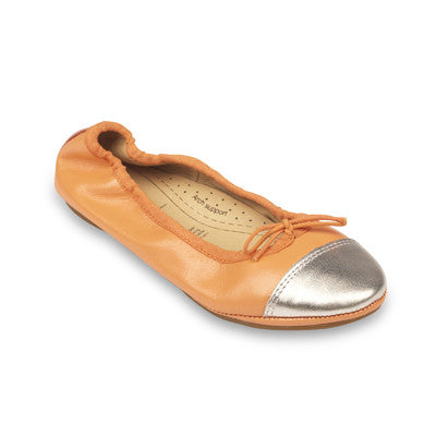 Breeze Ballet Flat in Coral and silver