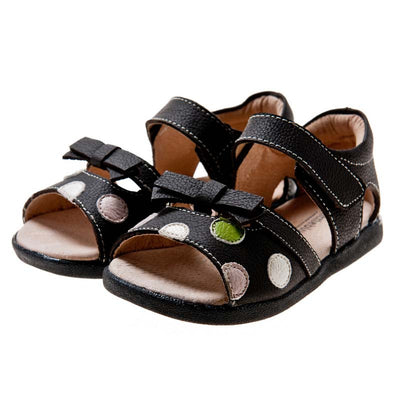 Florence Polka Sandals In Brown