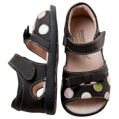 Florence Polka Sandals In Brown