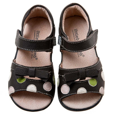 Florence Polka Sandals In Brown