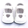 Patent White Heart Shoes