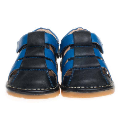 Jude Squeaky Sandals Black and Blue