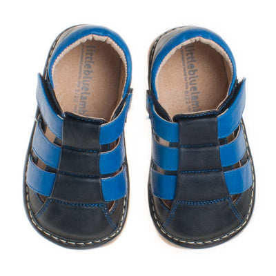 Jude Squeaky Sandals Black and Blue