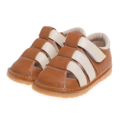 Jude Squeaky Sandals In Tan