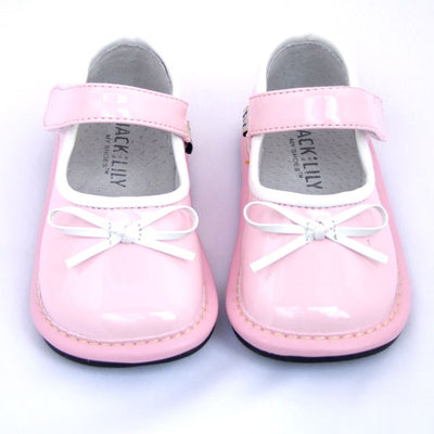 Mary Jane Pink & White Patent