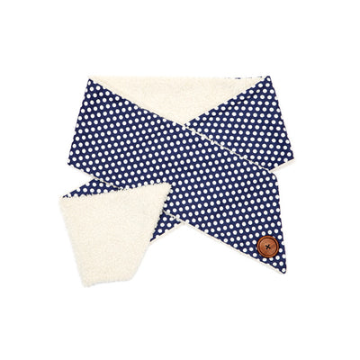 Oobi Pip Scarf Navy Polkadot