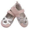 Peep Toe In Powder Pink and Silver