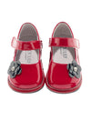 Diamond flower red patent mary janes