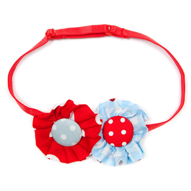 Rosette Headband Double Cherry