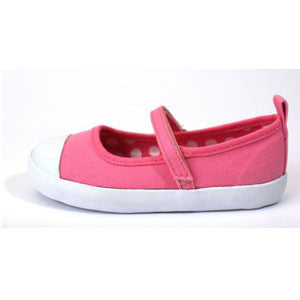 Sarah Canvas Mary Janes in Pink