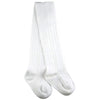 White Rib Thigh High Socks